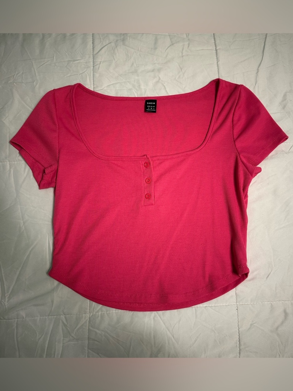 Shein Cropped Pink Shirt